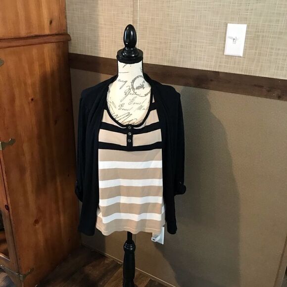 Craft and Barrow Blouse with Attached Sweater Large - Picture 5 of 16